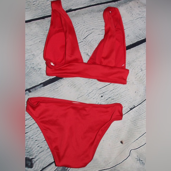 True Craft Ribbed Red Bikini - Picture 2 of 3